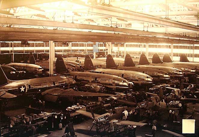 C-46s and P-40s in factory